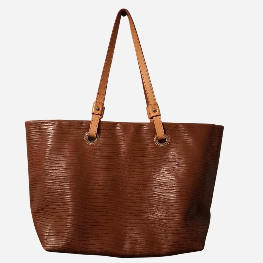 Womens Vintage Beautiful heavy Dooney & Bourke brown leather tote